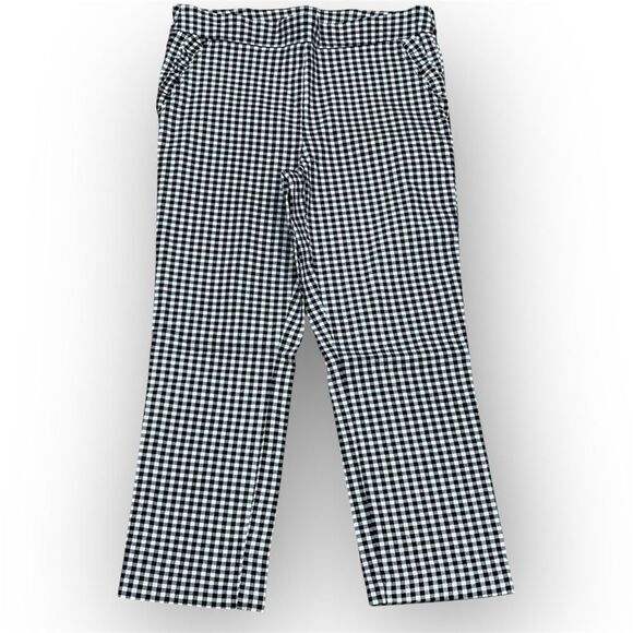 JL Jules & Leopold Gingham Plaid Stretch Pull on Cropped Pants, Women’s Medium - Picture 1 of 11